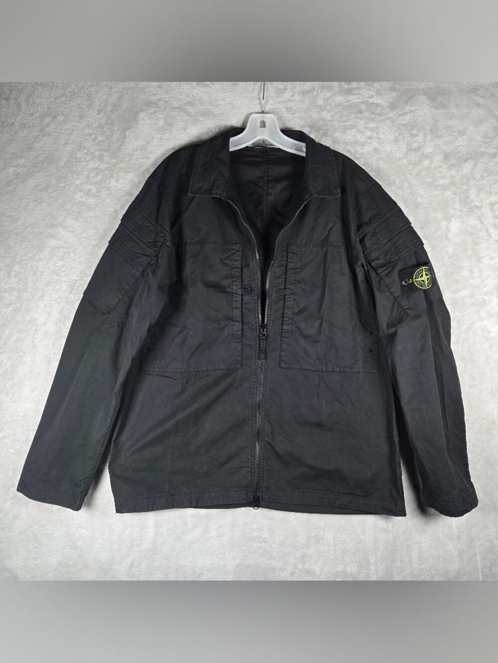 Stone Island Full Zip Overshirt Long Sleeve Jacket Size XL Mens Shacket Pockets